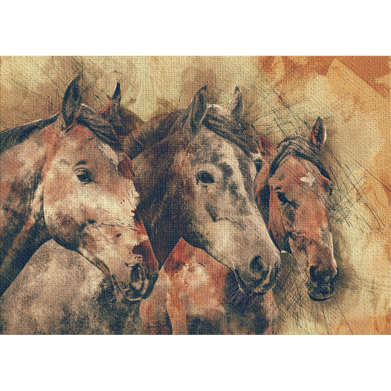 East Urban Home Horses Brown Area Rug Wayfair